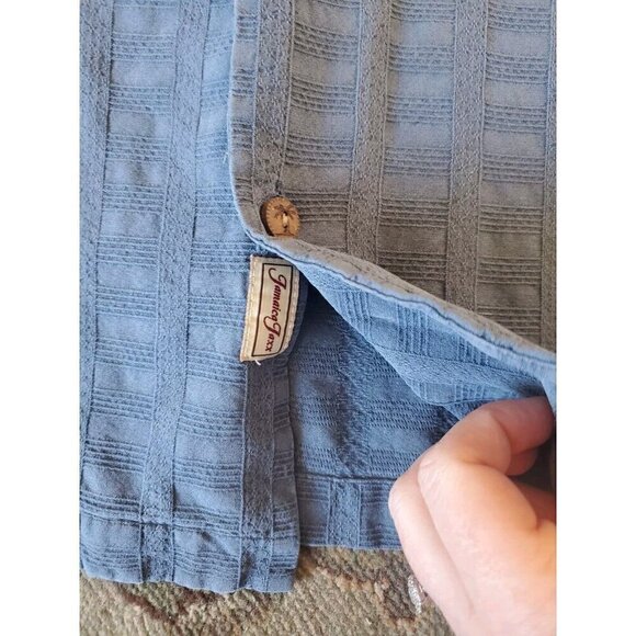 JAMAICA JAXX Shirt Mens 2XL XXL Button Down Blue Hawaiian 100% Silk Short Sleeve - Picture 4 of 8